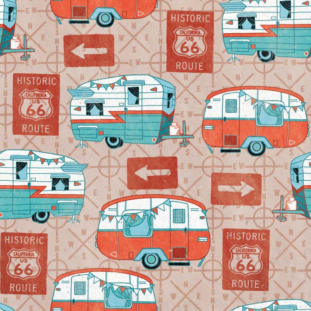 Adventure Love Pattern 06 art print by Mary Urban for $57.95 CAD