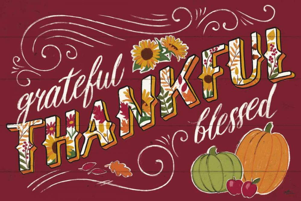 Thankful I Red art print by Janelle Penner for $57.95 CAD