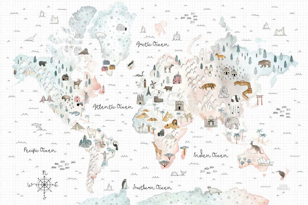 World Traveler I art print by Laura Marshall for $57.95 CAD