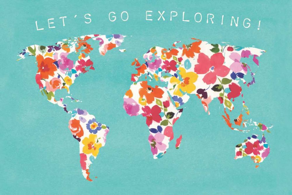 Bright World Teal art print by Wild Apple Portfolio for $57.95 CAD