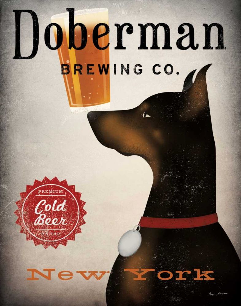 Doberman Brewing Company NY art print by Ryan Fowler for $57.95 CAD
