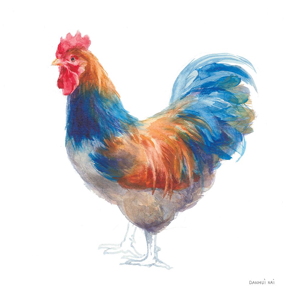 Hen on White art print by Danhui Nai for $57.95 CAD