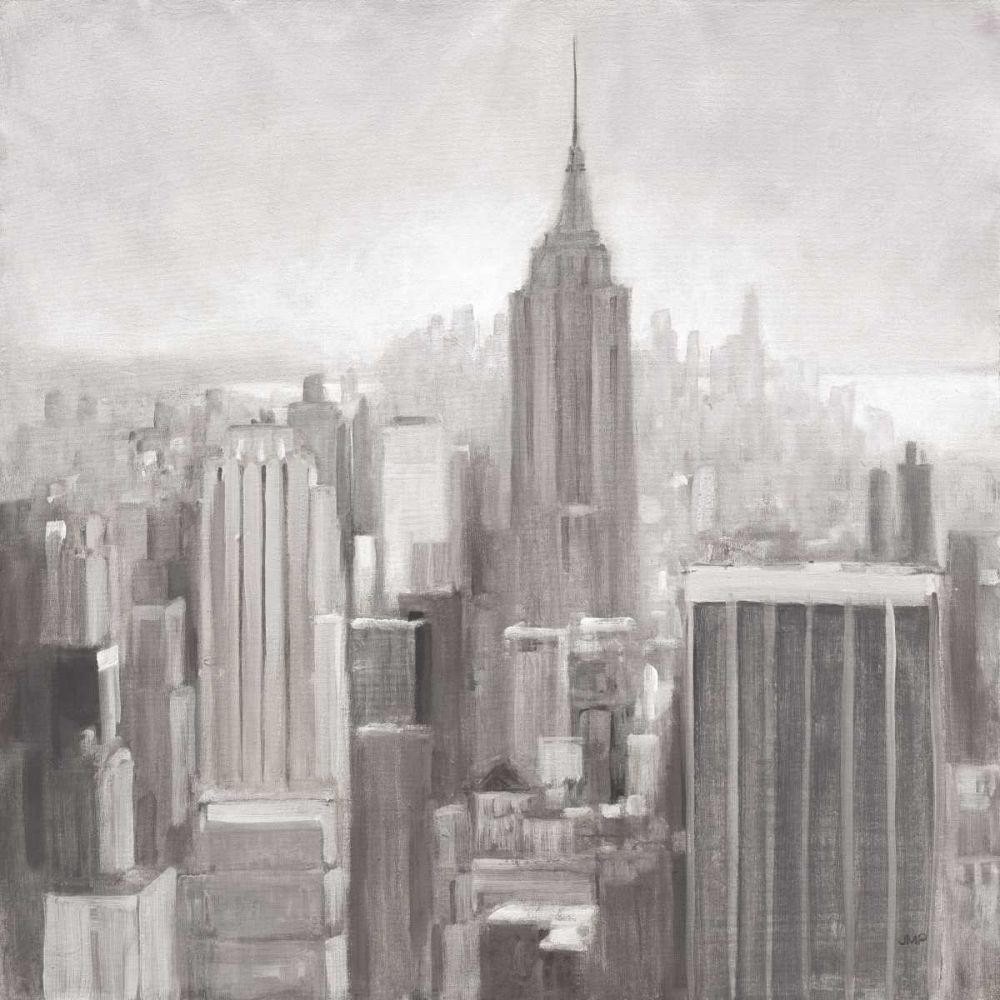 Manhattan in the Mist Gray art print by Julia Purinton for $57.95 CAD