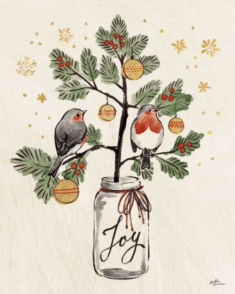 Christmas Lovebirds VII art print by Janelle Penner for $57.95 CAD