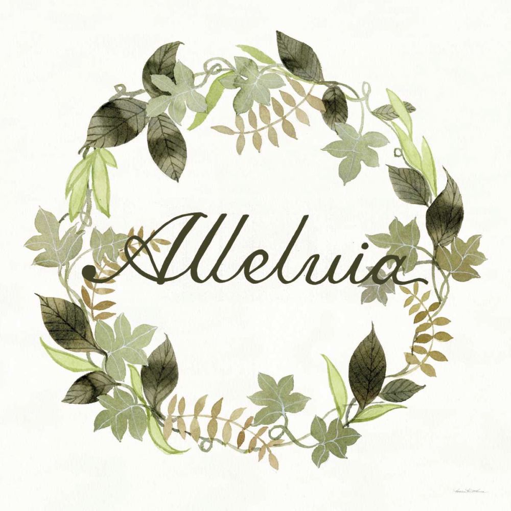 Wreath with Words III art print by Kathleen Parr McKenna for $57.95 CAD