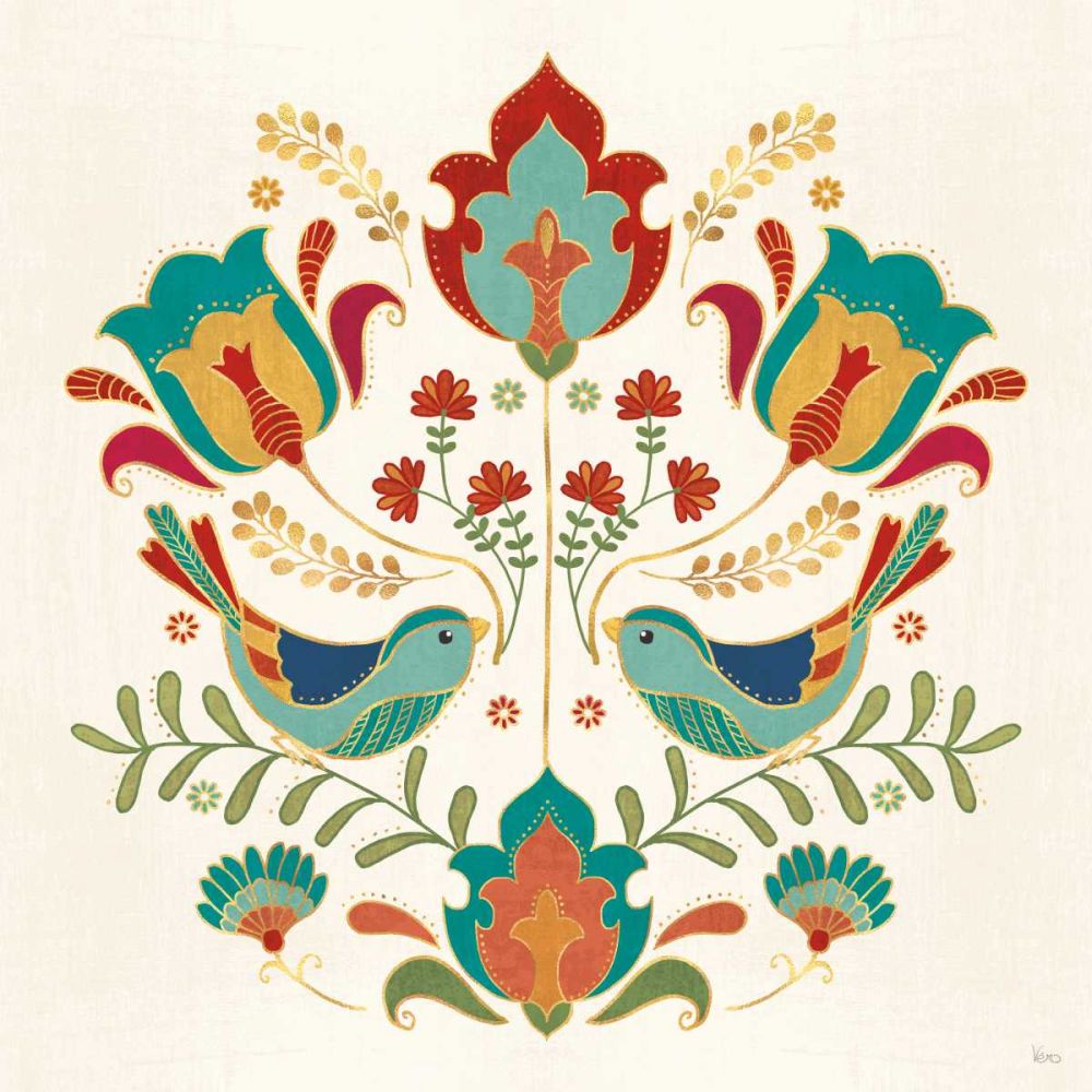 Folk Floral III art print by Veronique Charron for $57.95 CAD