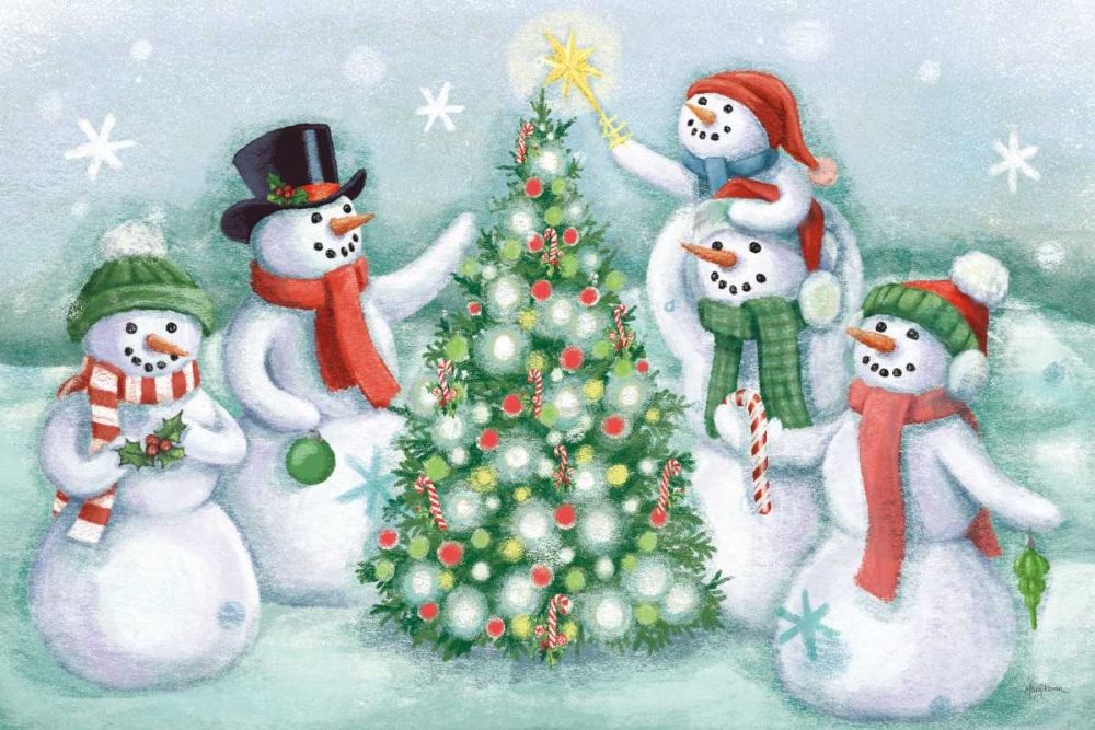 Classic Snowmen IV art print by Mary Urban for $57.95 CAD
