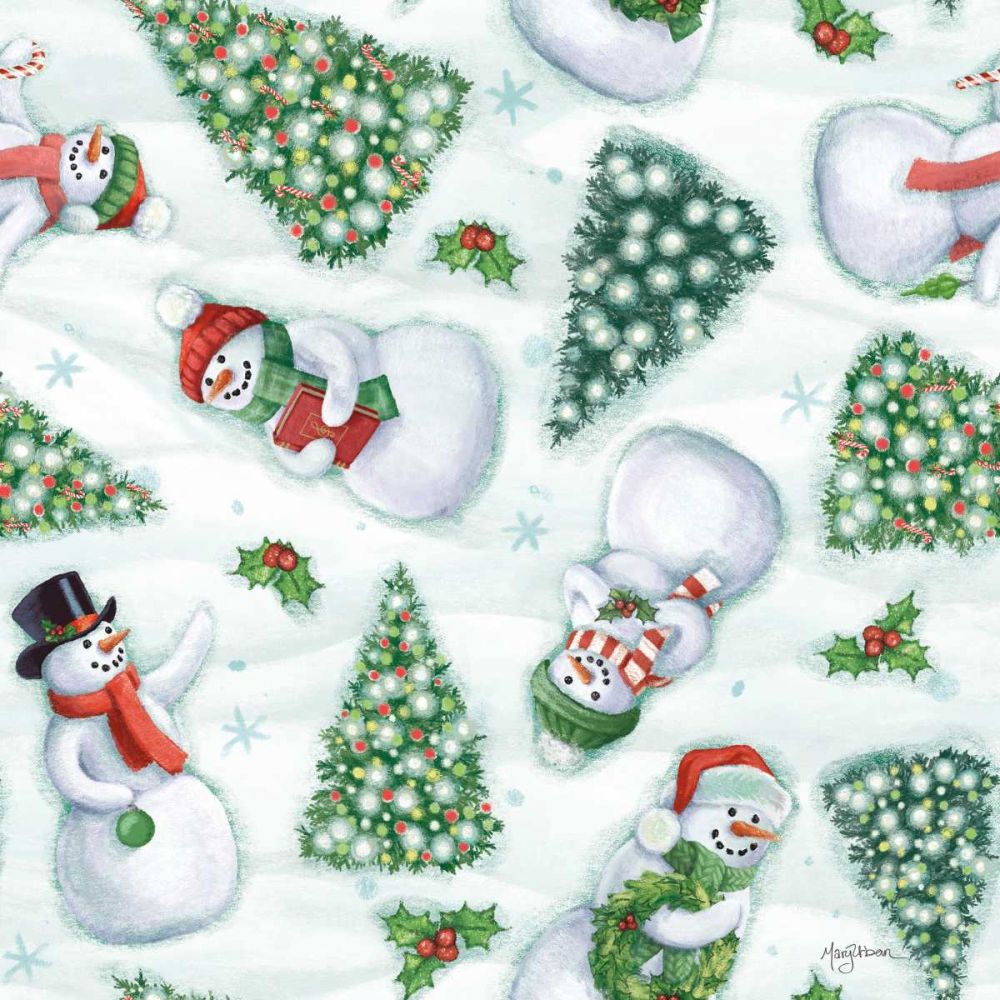 Classic Snowmen Step 01A art print by Mary Urban for $57.95 CAD