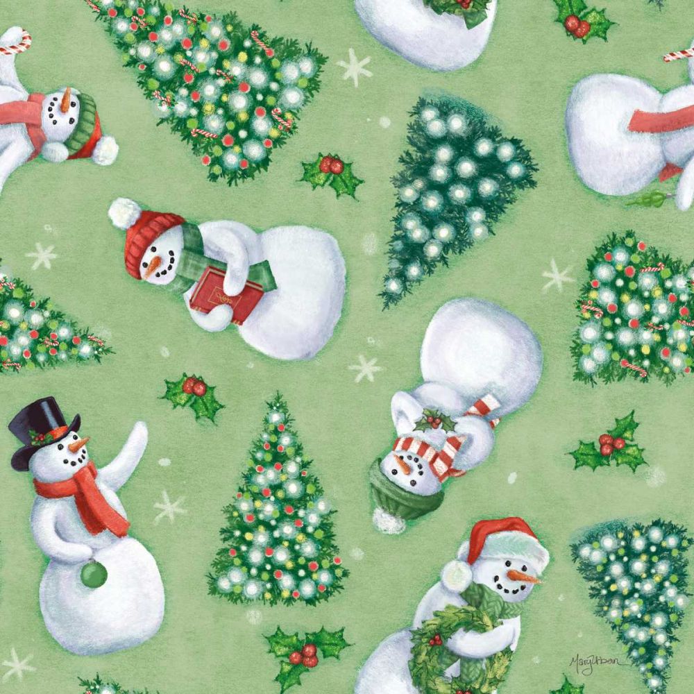 Classic Snowmen Step 01C art print by Mary Urban for $57.95 CAD