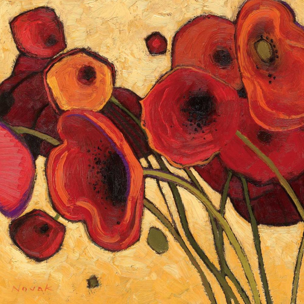 Poppies WIldly I art print by Shirley Novak for $57.95 CAD