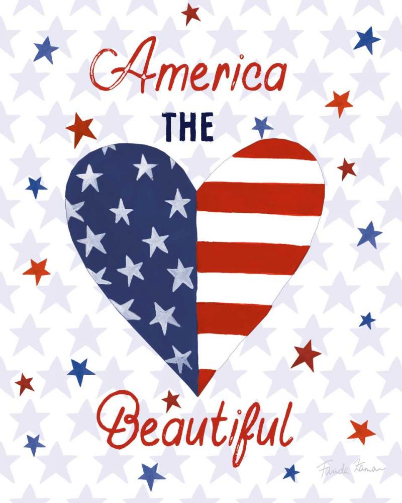 America The Beautiful II art print by Farida Zaman for $57.95 CAD