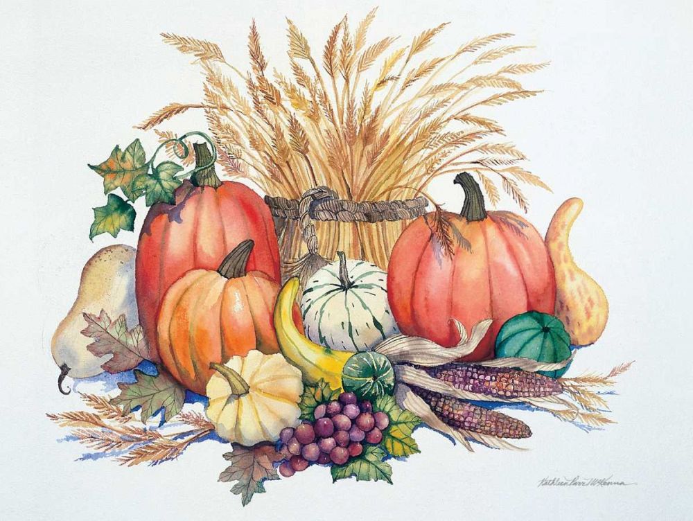 Pumpkin Harvest art print by Kathleen Parr McKenna for $57.95 CAD