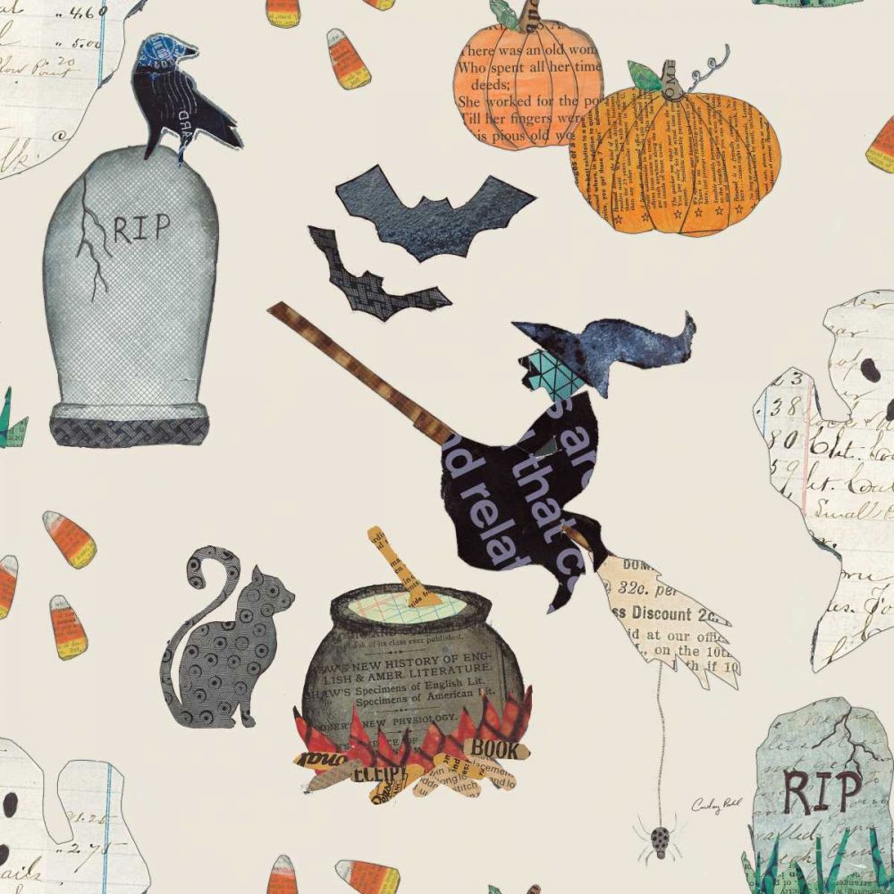 Halloween Whimsy Pattern VIC art print by Courtney Prahl for $57.95 CAD