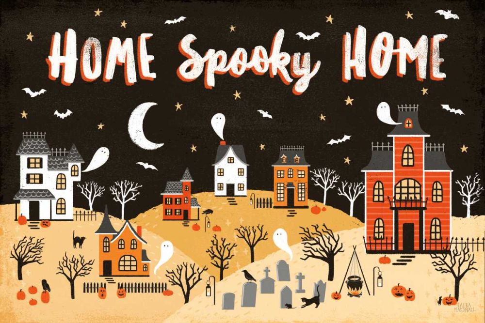 Spooky Village II art print by Laura Marshall for $57.95 CAD