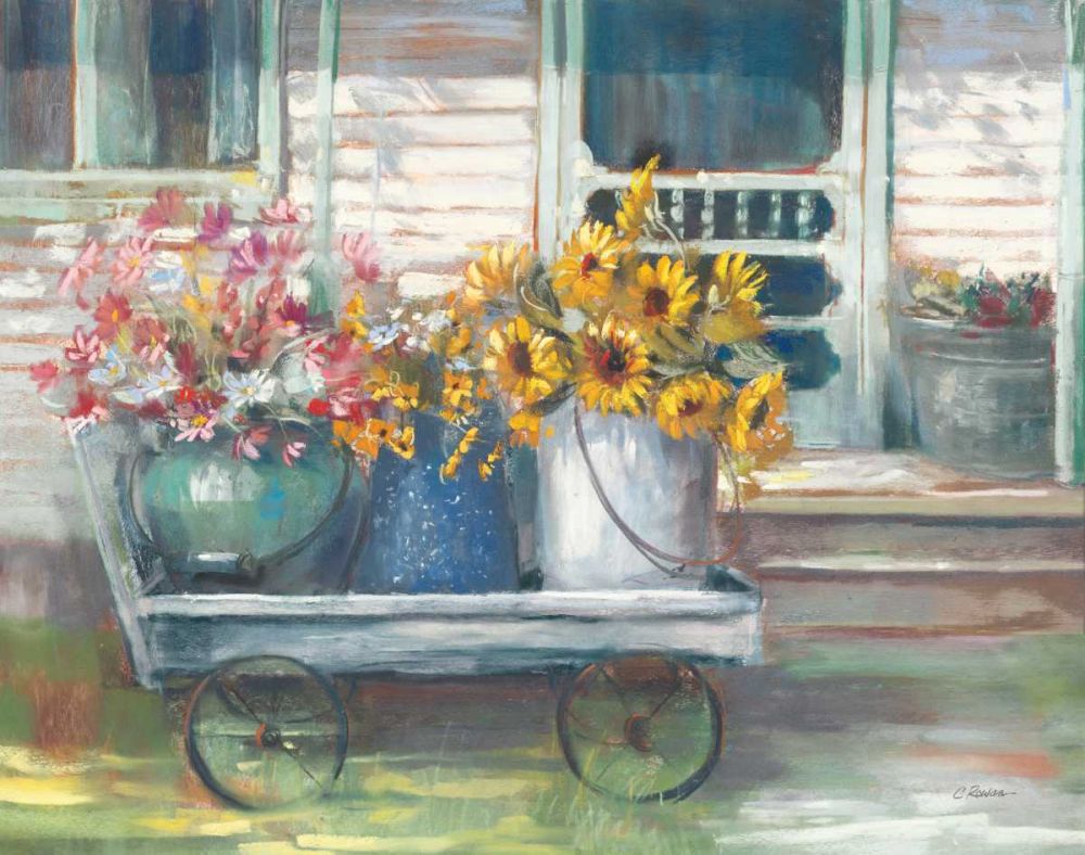 Garden Wagon Bright art print by Carol Rowan for $57.95 CAD