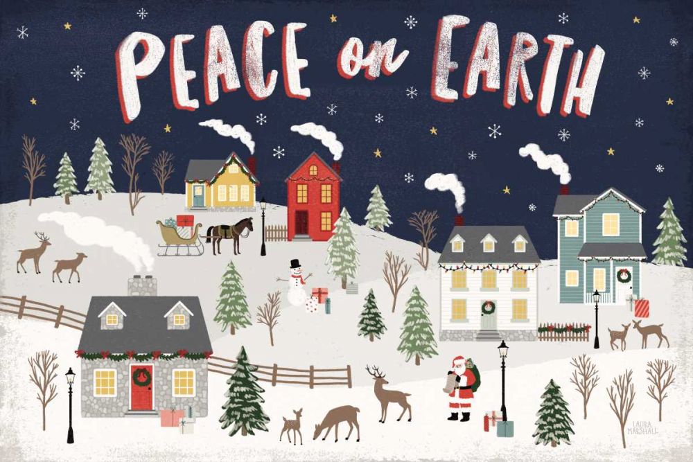 Christmas Village II art print by Laura Marshall for $57.95 CAD