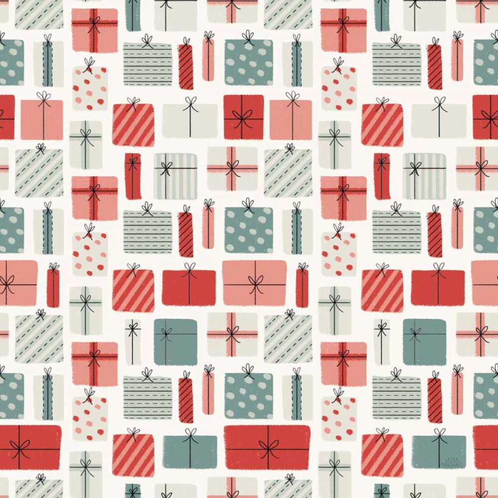 Christmas Village Pattern III art print by Laura Marshall for $57.95 CAD