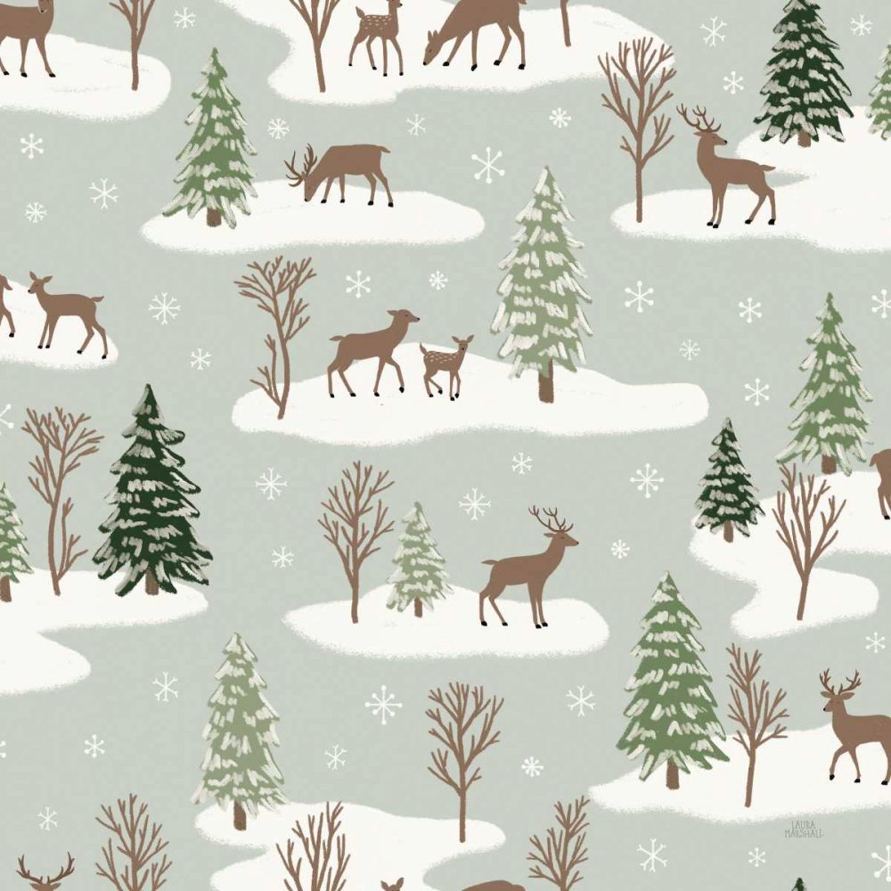 Christmas Village Pattern VI art print by Laura Marshall for $57.95 CAD