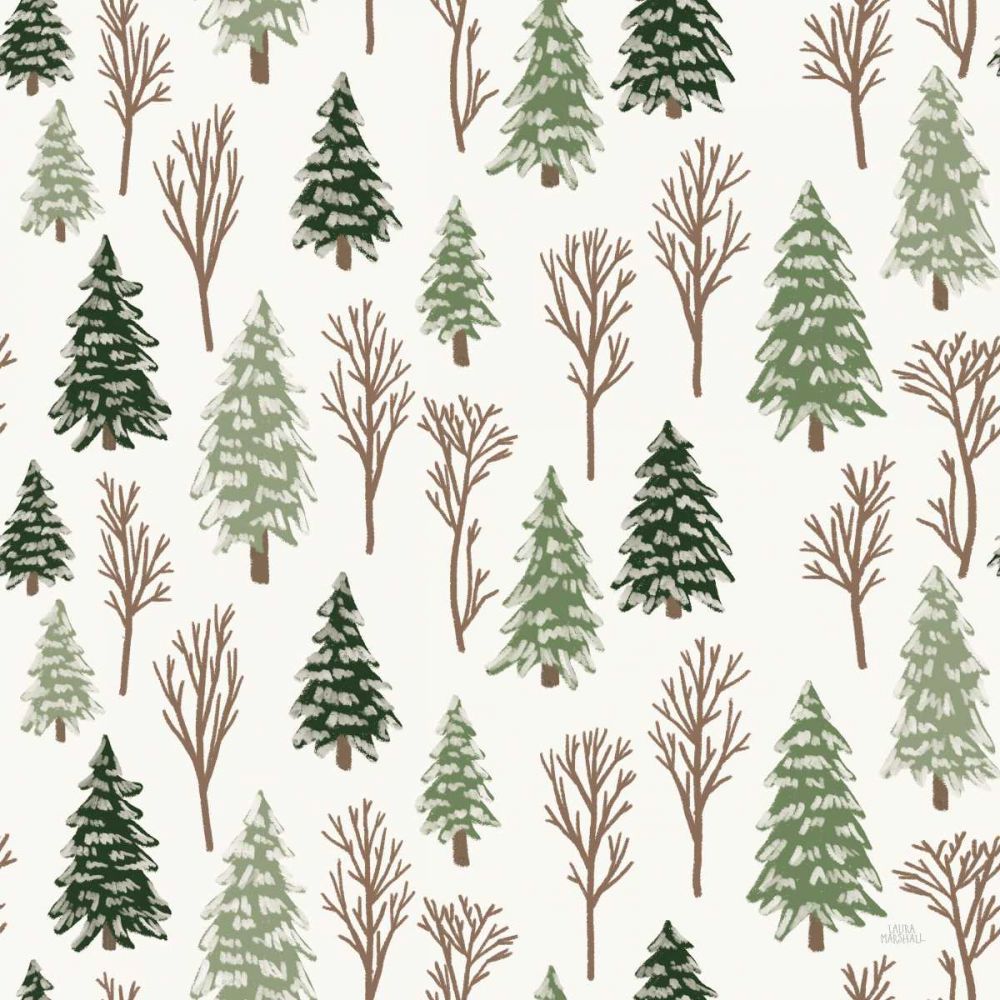 Christmas Village Pattern X art print by Laura Marshall for $57.95 CAD