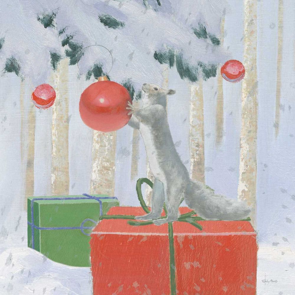 Christmas Critters Bright VII art print by Emily Adams for $57.95 CAD