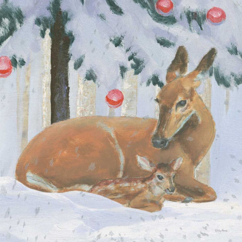 Christmas Critters Bright VIII art print by Emily Adams for $57.95 CAD