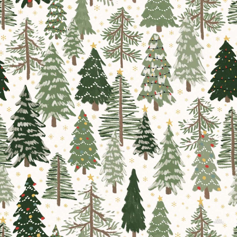 Christmas Village Pattern XII art print by Laura Marshall for $57.95 CAD
