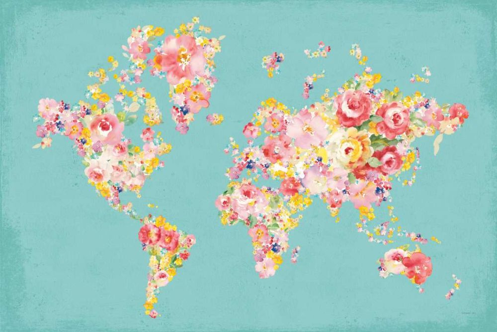 Midsummer World Turquoise art print by Danhui Nai for $57.95 CAD