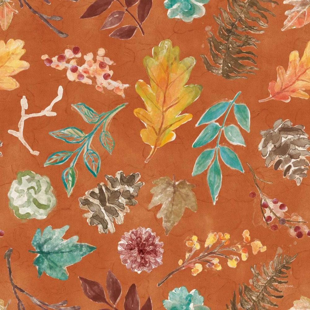 Autumn Friends Pattern IIB art print by Mary Urban for $57.95 CAD