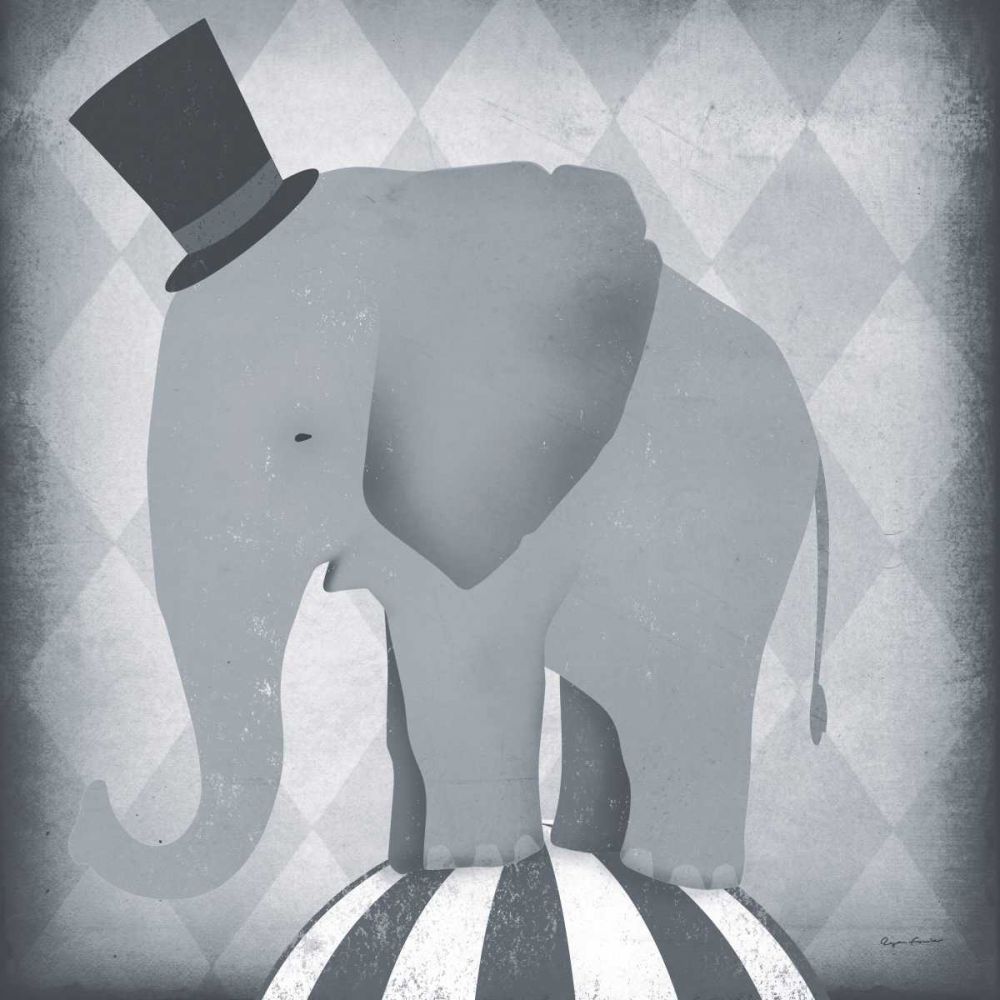Circus Elephant Gray art print by Ryan Fowler for $57.95 CAD