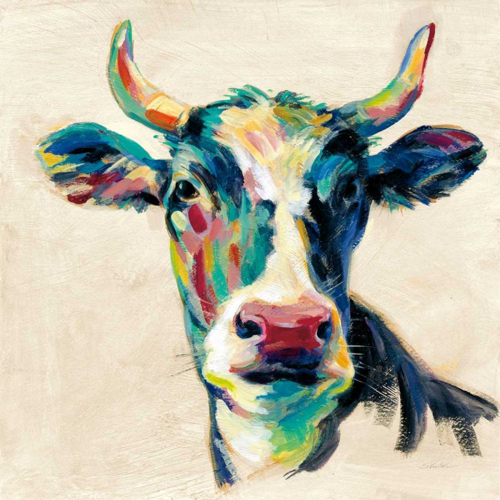 Expressionistic Cow II art print by Silvia Vassileva for $57.95 CAD