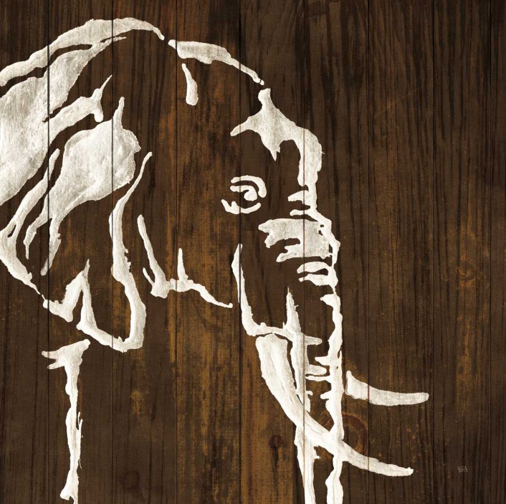 White Elephant on Dark Wood art print by Chris Paschke for $57.95 CAD