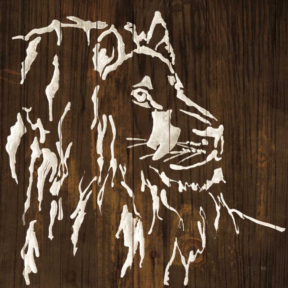 White Lion on Dark Wood art print by Chris Paschke for $57.95 CAD