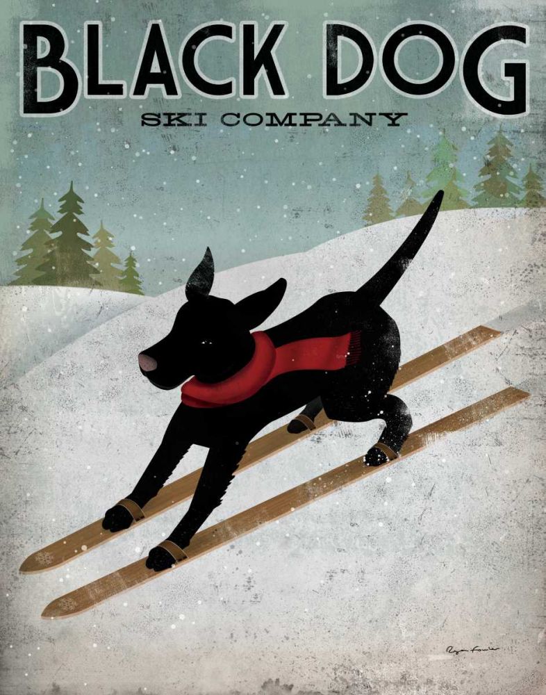 Black Dog Ski art print by Ryan Fowler for $57.95 CAD