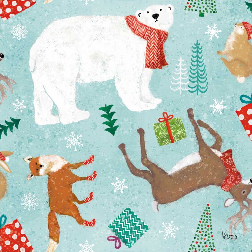 Festive Forest Pattern I art print by Veronique Charron for $57.95 CAD