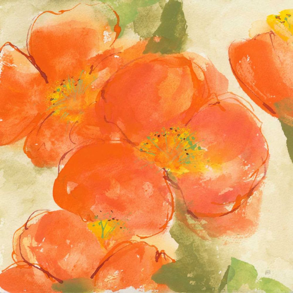 Tangerine Poppies I art print by Chris Paschke for $57.95 CAD