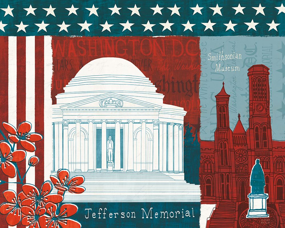 DC Jefferson Memorial art print by Michael Mullan for $57.95 CAD