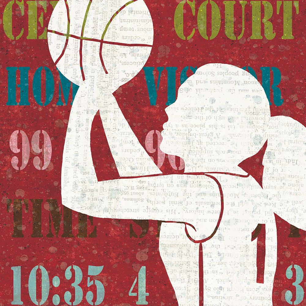 Womens Scoreboard Basketball art print by Michael Mullan for $57.95 CAD