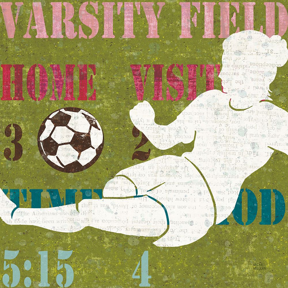 Womens Scoreboard Soccer art print by Michael Mullan for $57.95 CAD
