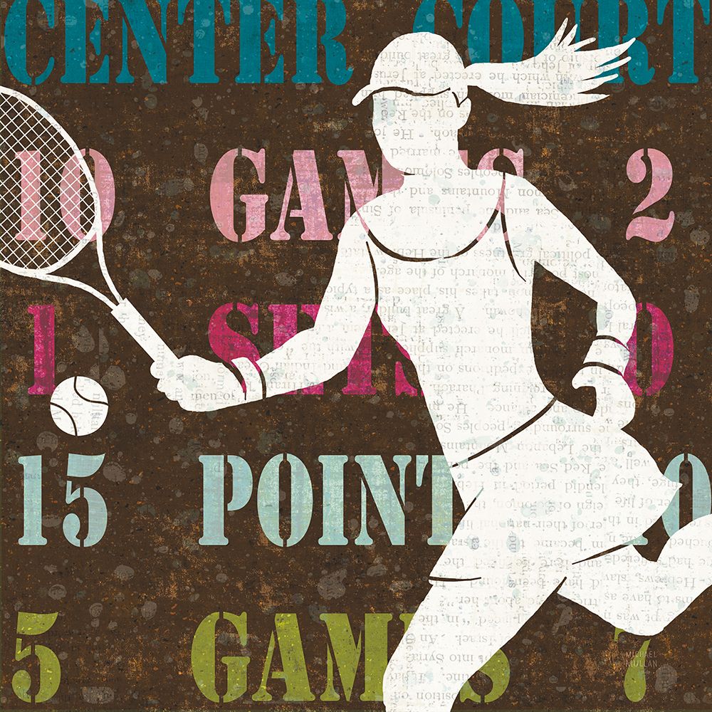 Womens Scoreboard Tennis art print by Michael Mullan for $57.95 CAD