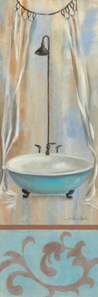 French Bathroom in Blue I art print by Silvia Vassileva for $57.95 CAD