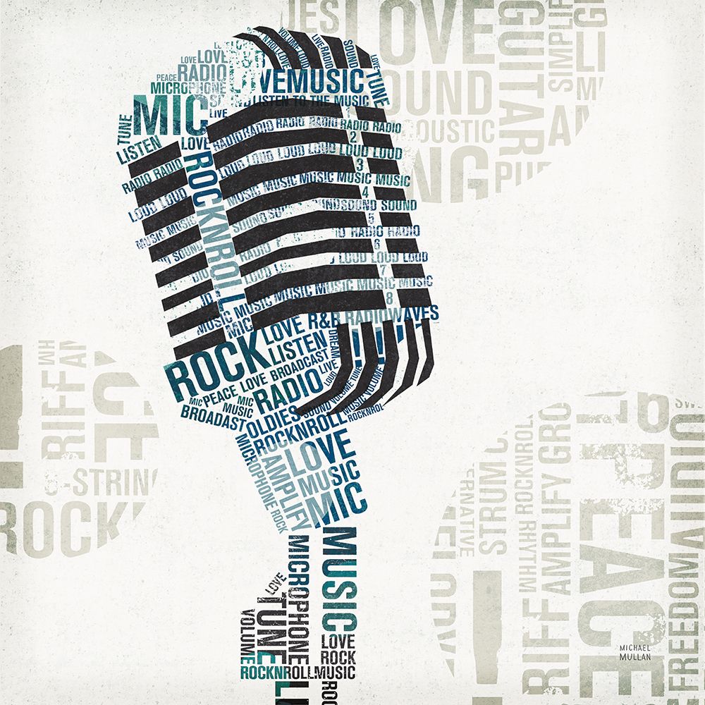 Type Mic Colorful Square art print by Michael Mullan for $57.95 CAD