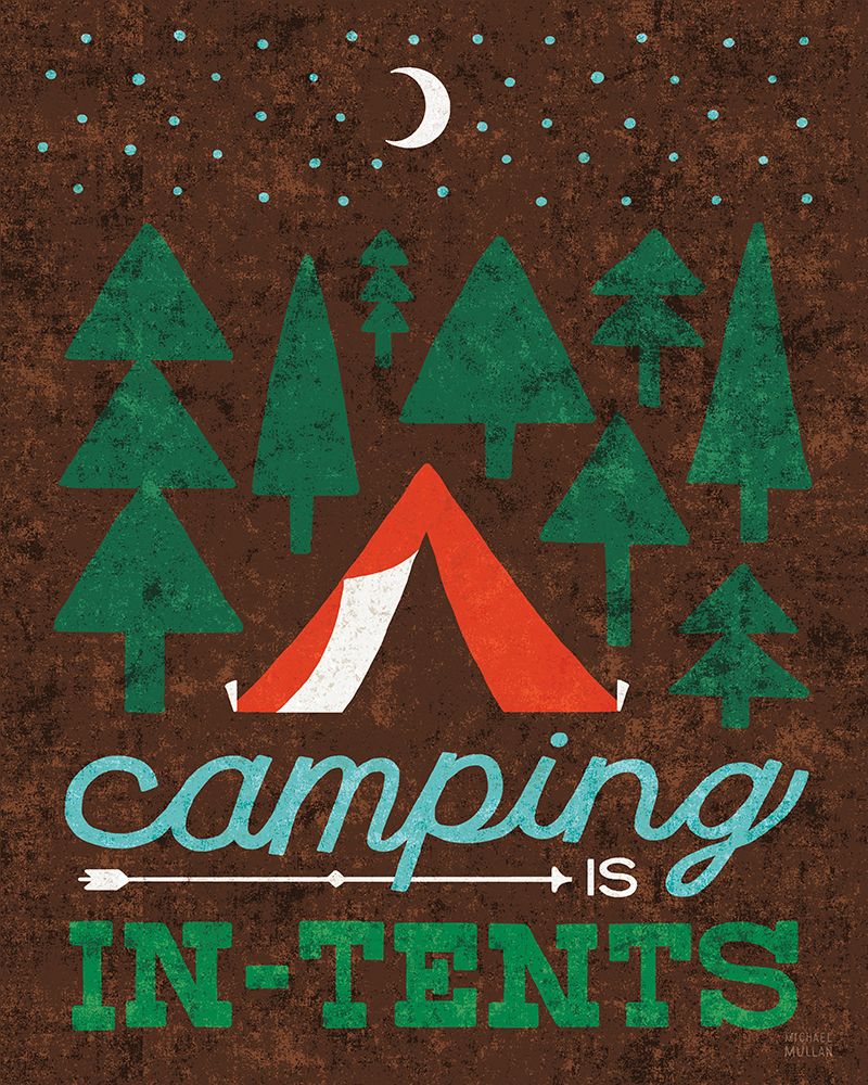 Happy Camper In Tents art print by Michael Mullan for $57.95 CAD