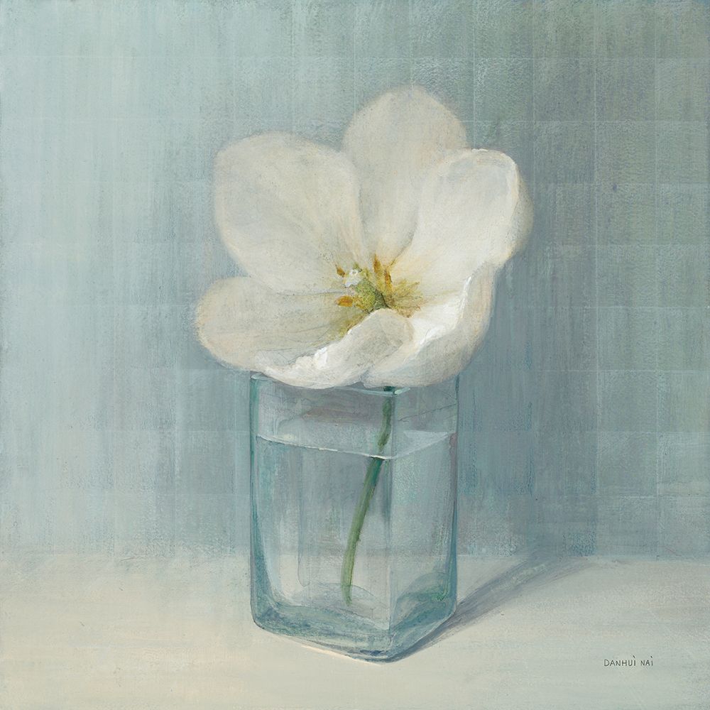 Single White Tulip art print by Danhui Nai for $57.95 CAD