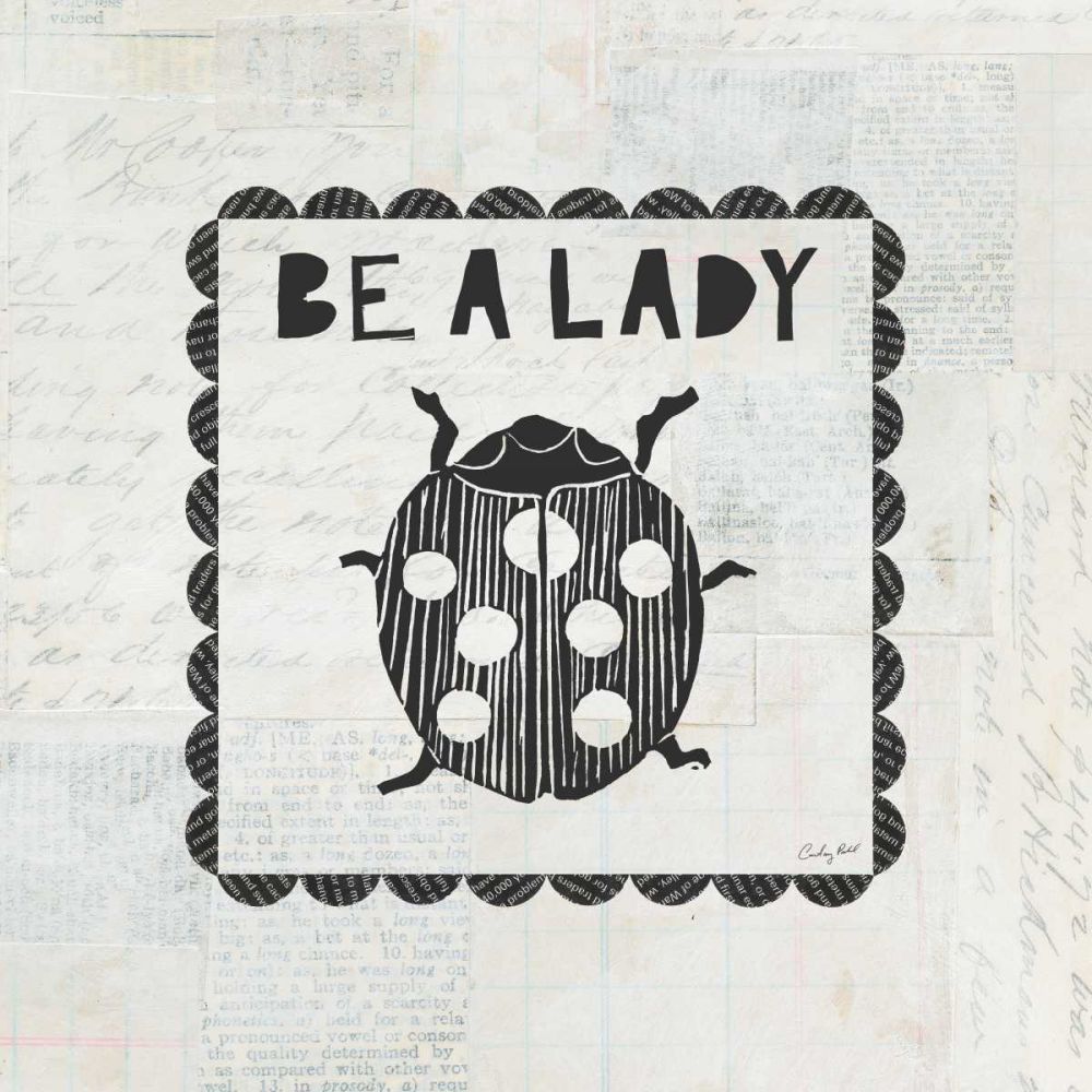 Ladybug Stamp Be A Lady art print by Courtney Prahl for $57.95 CAD