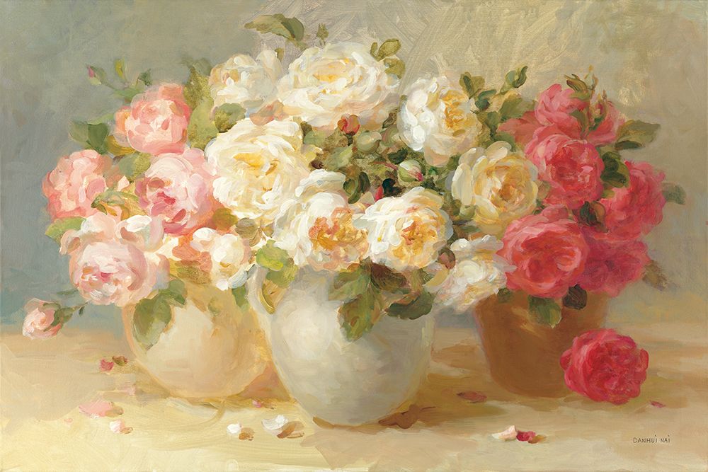 English Rose Bouquets art print by Danhui Nai for $57.95 CAD
