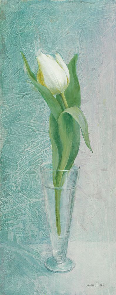Tulip on Blue art print by Danhui Nai for $57.95 CAD