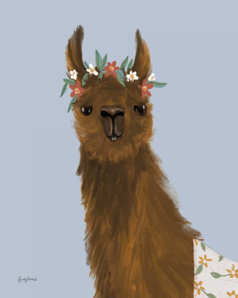 Delightful Alpacas II art print by Becky Thorns for $57.95 CAD