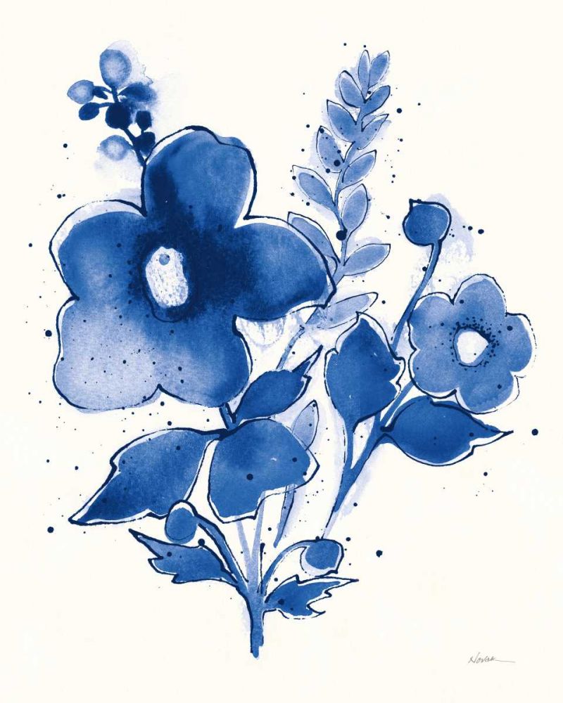 Independent Blooms Blue IV v2 art print by Shirley Novak for $57.95 CAD