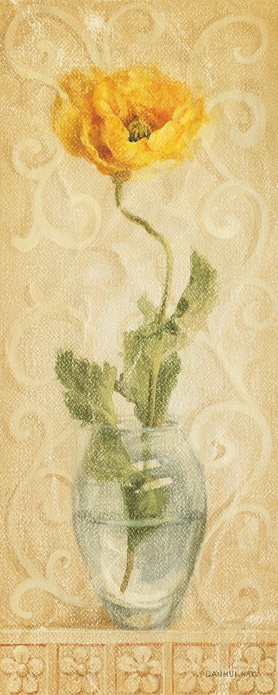 Vintage Poppy in Glass Vase art print by Danhui Nai for $57.95 CAD