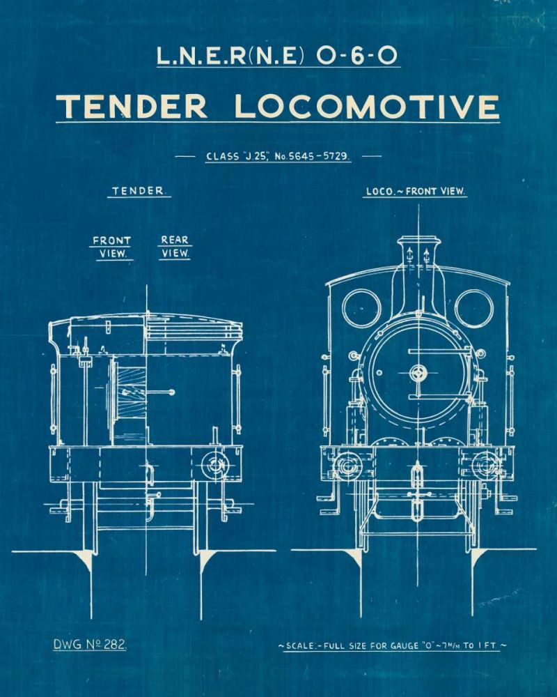 Locomotive Blueprint III art print by Wild Apple Portfolio for $57.95 CAD